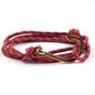 Casual Simple Style Fishhook Alloy rope Layered Unisex Bracelets