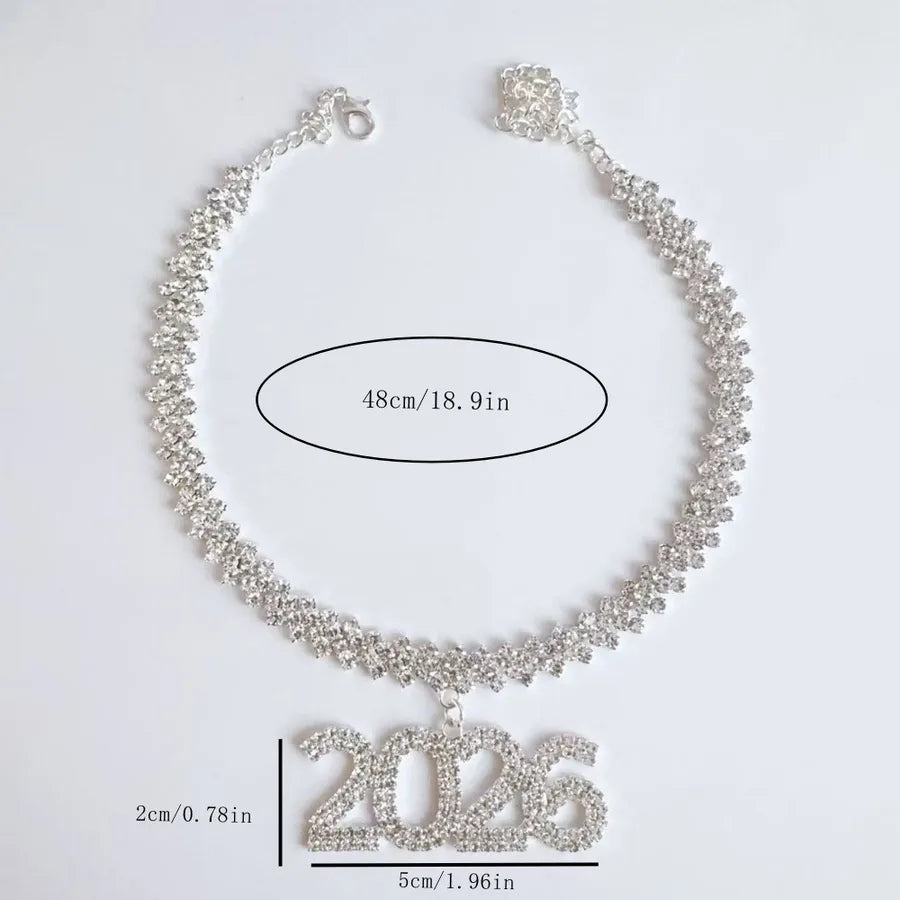 Trendy Cuban Link Necklace Pendant 2026 Number Short Style Men's Hip Hop Nightclub Clavicle Chain Unisex Personalized Jewelry