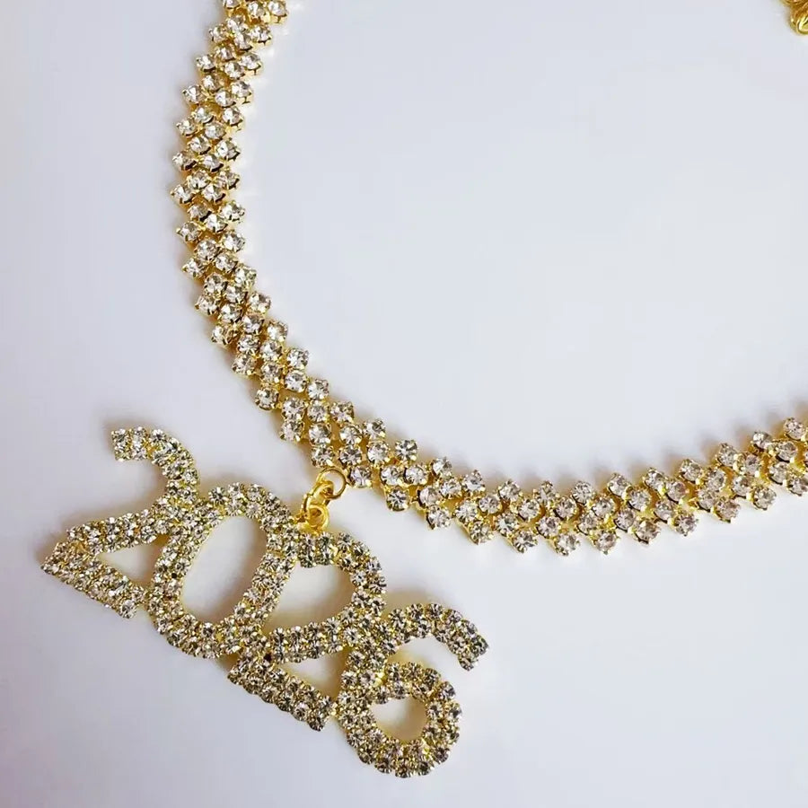 Trendy Cuban Link Necklace Pendant 2026 Number Short Style Men's Hip Hop Nightclub Clavicle Chain Unisex Personalized Jewelry