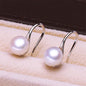 1 Pair 925 Sterling Silver Copper Freshwater Pearl Solid Color Ear Studs