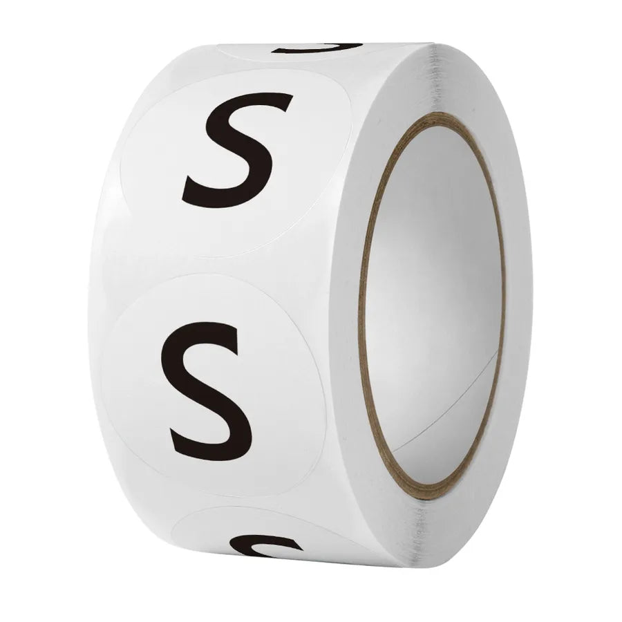 1 inch clothing clothes size label sticker wholesale shoes hat size model self-adhesive label sticker