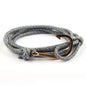 Casual Simple Style Fishhook Alloy rope Layered Unisex Bracelets