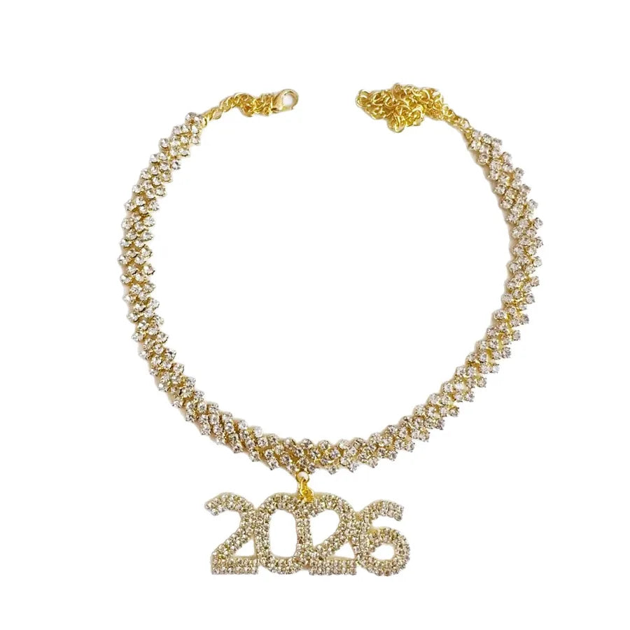 Trendy Cuban Link Necklace Pendant 2026 Number Short Style Men's Hip Hop Nightclub Clavicle Chain Unisex Personalized Jewelry