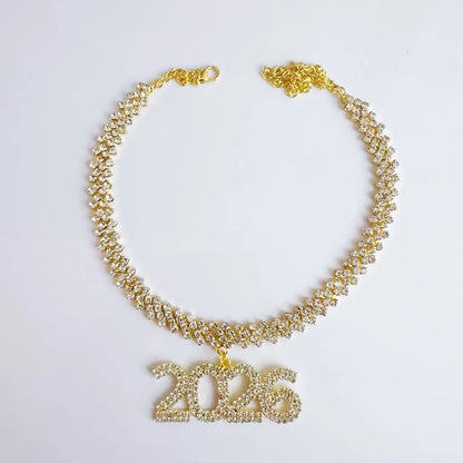 Trendy Cuban Link Necklace Pendant 2026 Number Short Style Men's Hip Hop Nightclub Clavicle Chain Unisex Personalized Jewelry