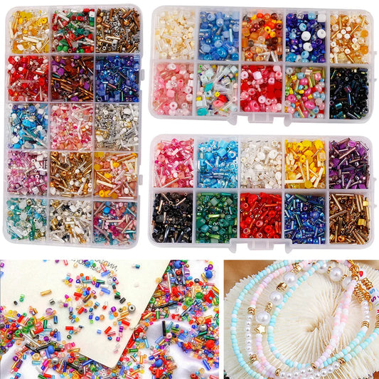 1 Box Glass Solid Color Beads