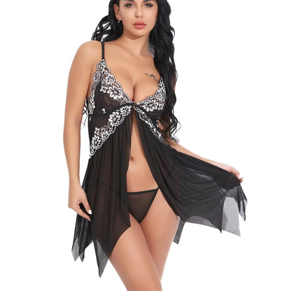 Women's Lady Sexy Solid Color Sexy Lingerie Sets Indoor Honeymoon Sexy Lingerie