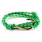 Casual Simple Style Fishhook Alloy rope Layered Unisex Bracelets