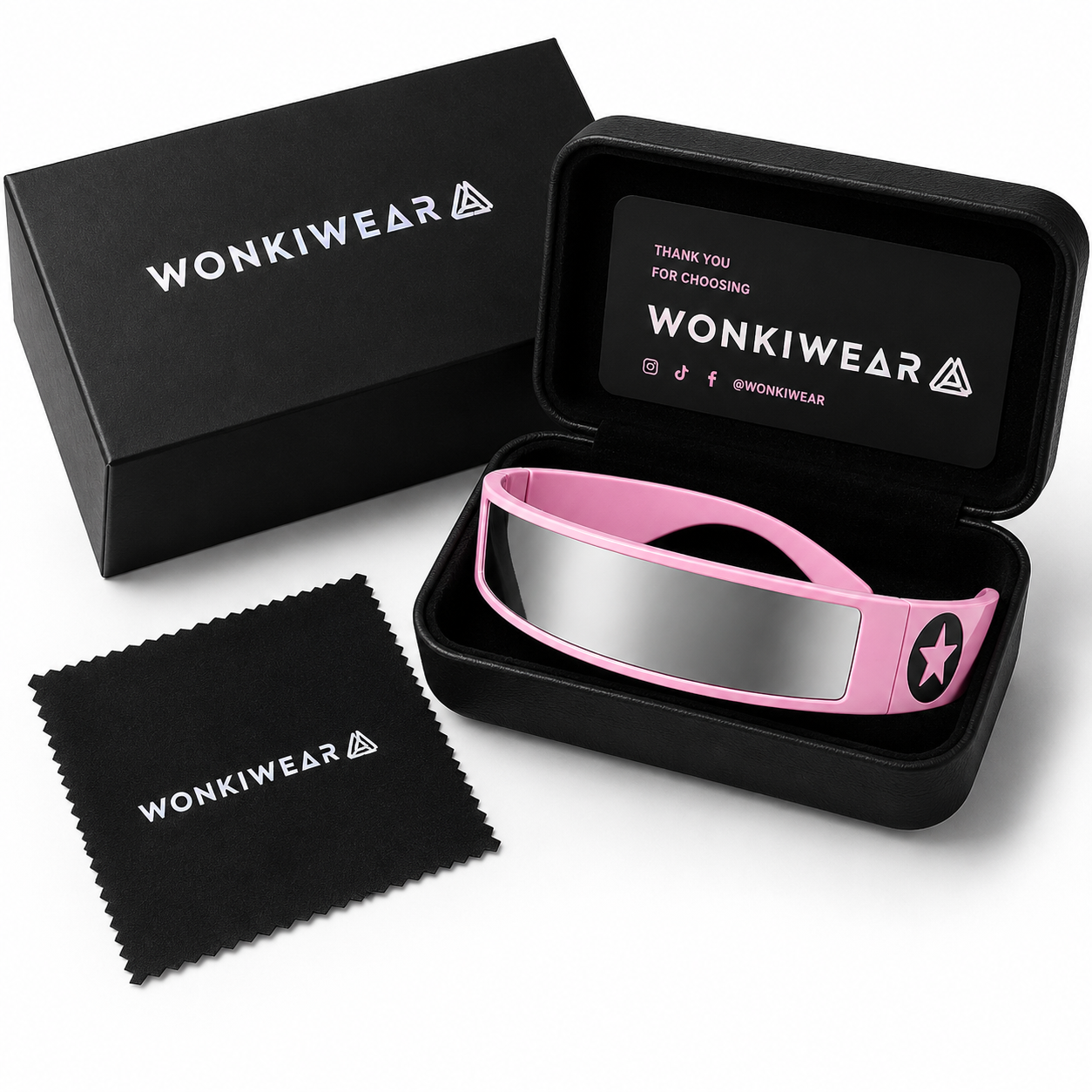 Pink Futuristic Star Shield Sunglasses – Cyber Rave Statement Glasses