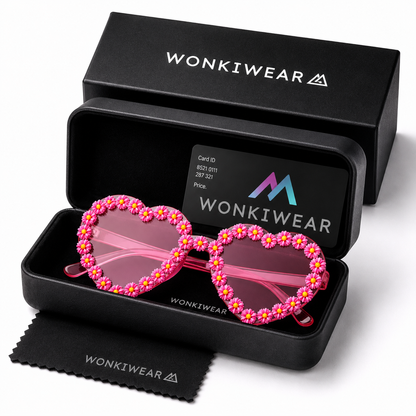Heart Shaped Daisy Colour Therapy Glasses – Pink
