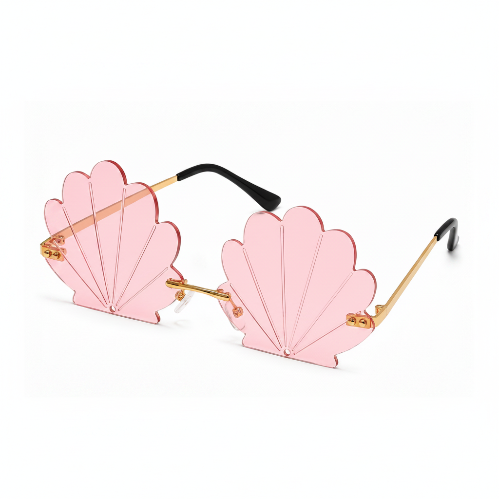 Pink Mermaid Shell Festival Sunglasses – Fantasy Statement Glasses