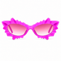 Pink & Purple Irregular Cat Eye Sunglasses – Statement Festival Glasses