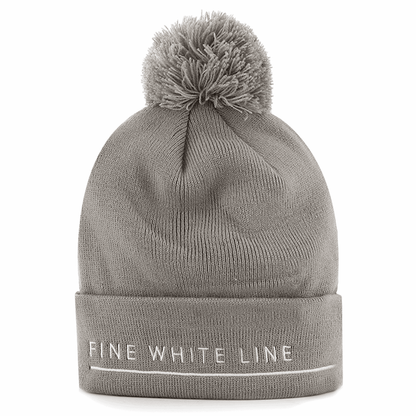 Pom Pom Grey Beanie