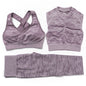 3Pcs Yoga Set Sport Suits Gym Wear Seamless Sportswear Workout Leggings Sports Bra Long Sleeves Crop Tops Fitness Clothing