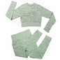 3Pcs Yoga Set Sport Suits Gym Wear Seamless Sportswear Workout Leggings Sports Bra Long Sleeves Crop Tops Fitness Clothing