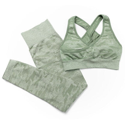 3Pcs Yoga Set Sport Suits Gym Wear Seamless Sportswear Workout Leggings Sports Bra Long Sleeves Crop Tops Fitness Clothing