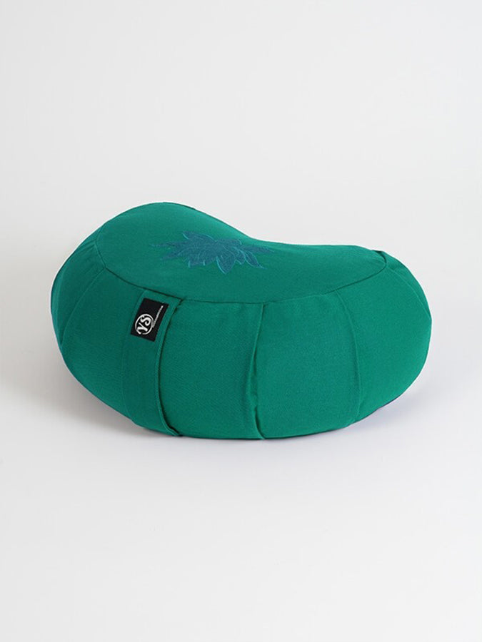 Yoga Studio GOTS Organic Cotton Crescent Lotus Zafu Buckwheat Cushion