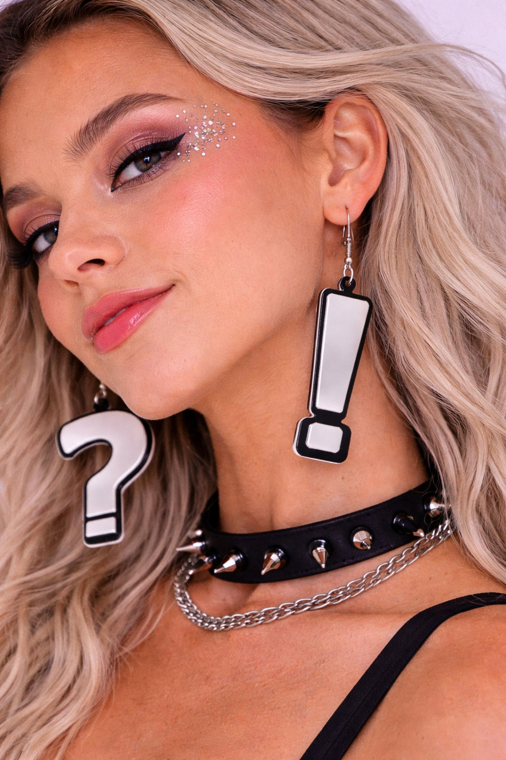 Question Mark Earrings UK – Statement Punk Drop Earrings (Festival & Rave Accessories)