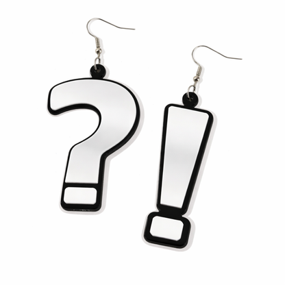 Question Mark Earrings UK – Statement Punk Drop Earrings (Festival & Rave Accessories)