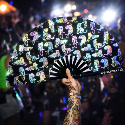 XL Flash Reflective Tigress Festival Fan
