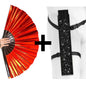 Raunchy Red Iridescent Festival Fan (XL Rave Fan UK)