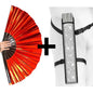 Raunchy Red Iridescent Festival Fan (XL Rave Fan UK)