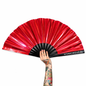 Raunchy Red Iridescent Festival Fan (XL Rave Fan UK)