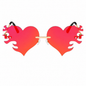 Heart Flame Sunglasses – Red & Orange Statement Festival Glasses