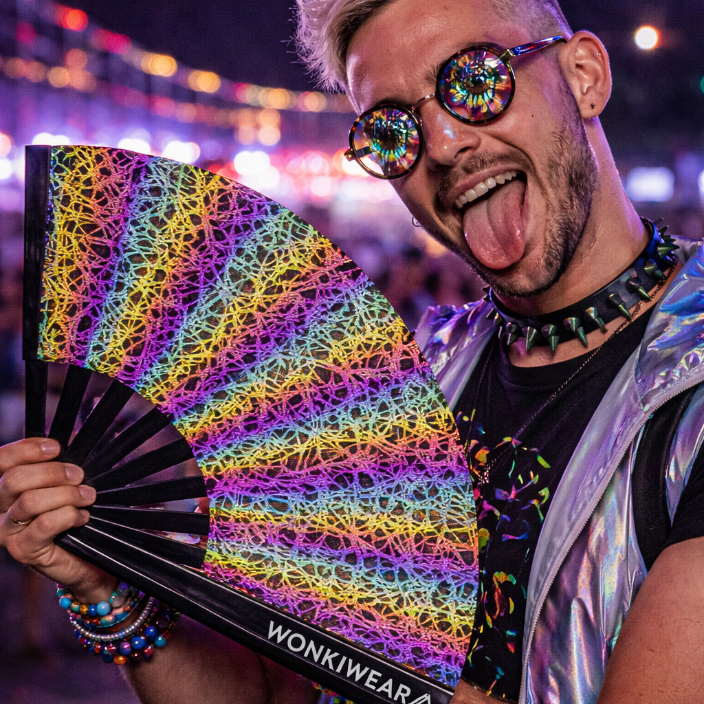 XL Festival Fan – Flash Reflective Entrapment Rave Fan