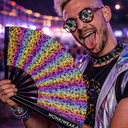 XL Festival Fan – Flash Reflective Entrapment Rave Fan