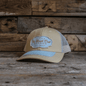 Beige & Sky Blue Black Dub Garage Trucker Hat