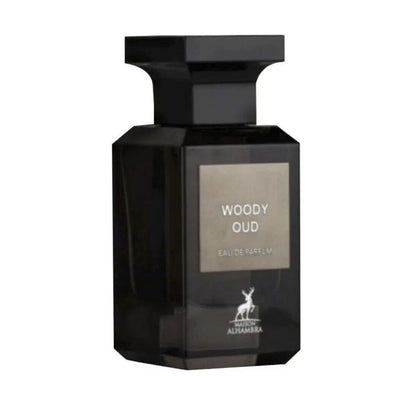 Lattafa Woody Oud by Maison Alhambra Eau de Perfume & One Free Air Freshner Gift