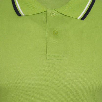 Mens Short Sleeve Plain Tipping Polo Shirt T Shirt Top Casual S-2XL Pique