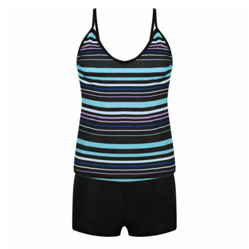 Women Ladies Tankini Set with Boy Shorts Padded Swimsuit Bathing Swim Costume