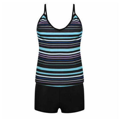 Women Ladies Tankini Set with Boy Shorts Padded Swimsuit Bathing Swim Costume