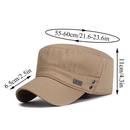 Mens Cap Army Hat Cadet Castro Military Patrol Baseball Autumn Hat Adjustable UK
