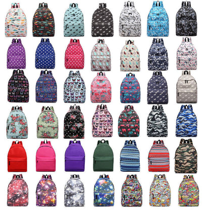 GIRLS BOYS RETRO BACKPACK SCHOOL RUCKSACK LAPTOP/TRAVEL/WORK BAG