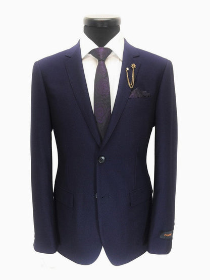Violet Birdseye 2-button Slim Fit Suit