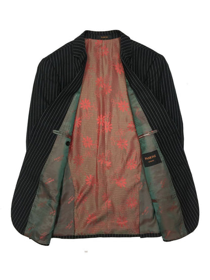 Black Pinstripe 2-button Suit