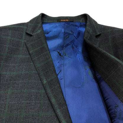 Grey & Green Check 2 Button 3-piece Suit