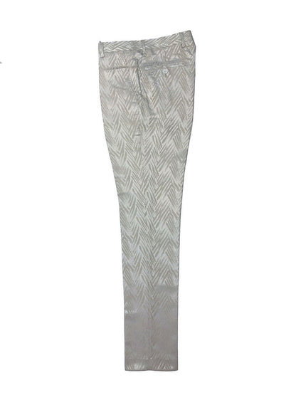 Chevron Champagne Shawl Lapel Suit