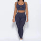 Seamless Yoga Leggings 2 Piece Gym Workout Set For Women - Breathable & Comfortable Athletic Wear