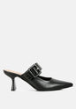 Shein Star Slim Block Heel Mules