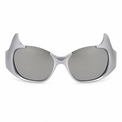 Silver Futuristic Festival Sunglasses – Cyber Animal Instinct Glasses