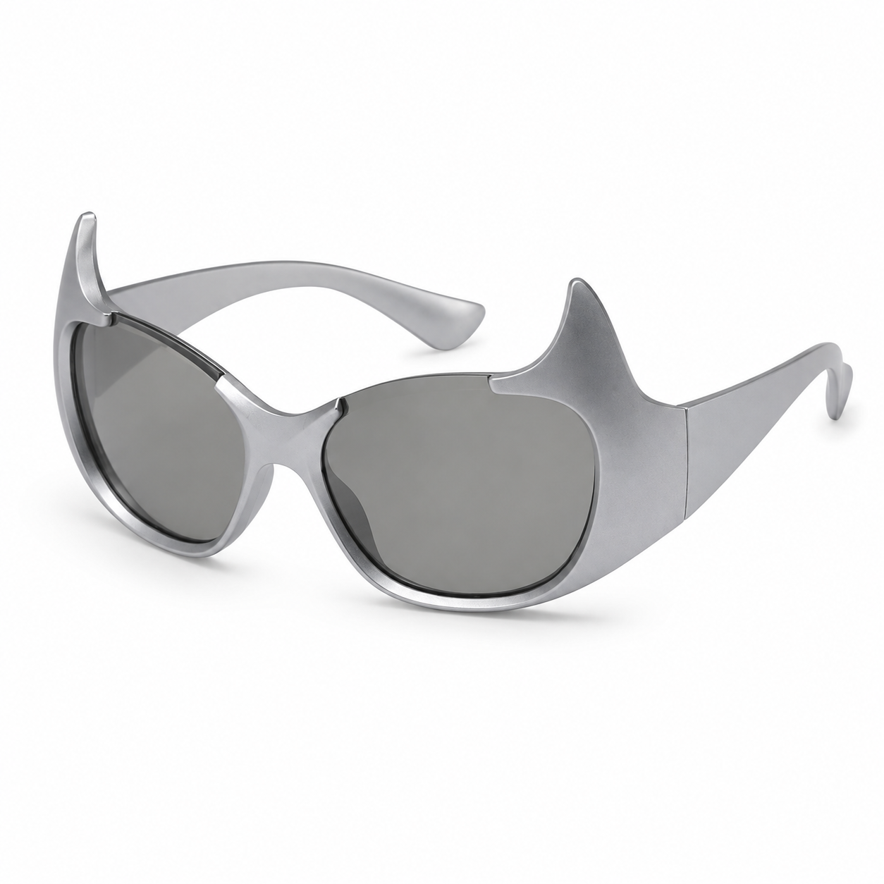 Silver Futuristic Festival Sunglasses – Cyber Animal Instinct Glasses