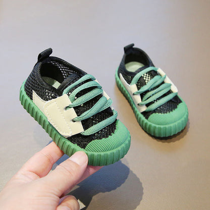 Children'S Slip Net Canvas Shoes