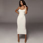 Women'S Contrast Strap Slim Dress