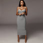 Women'S Contrast Strap Slim Dress