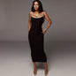 Women'S Contrast Strap Slim Dress