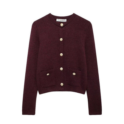 Gold Buckle Knit Coat