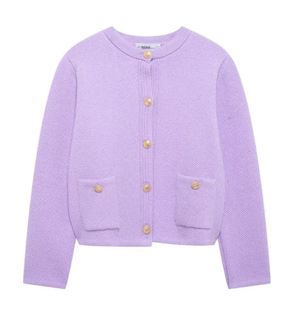 Gold Buckle Knit Coat